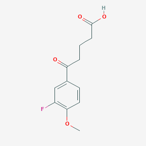 molecular formula C12H13FO4 B1302150 5-(3-Fluoro-4-methoxyphenyl)-5-oxovaleric acid CAS No. 845781-33-1
