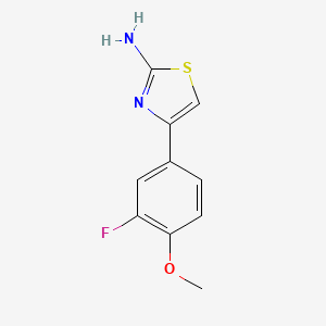 molecular formula C10H9FN2OS B1302151 4-(3-Fluoro-4-methoxyphenyl)-1,3-thiazol-2-amine CAS No. 716-75-6
