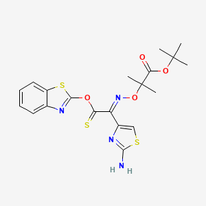 tert-Butyl2-(((1-(2-aminothiazol-4-yl)-2-(benzo[d]thiazol-2-yloxy)-2-thioxoethylidene)amino)oxy)-2-methylpropanoate