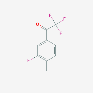molecular formula C9H6F4O B1302156 2,2,2-Trifluoro-1-(3-fluoro-4-methylphenyl)ethanone CAS No. 845823-06-5