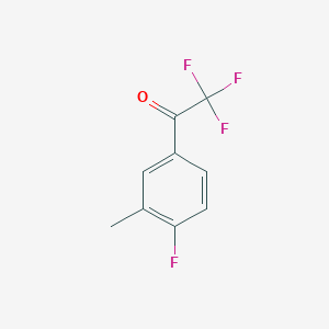 molecular formula C9H6F4O B1302157 4'-Fluoro-3'-methyl-2,2,2-trifluoroacetophenone CAS No. 845823-10-1