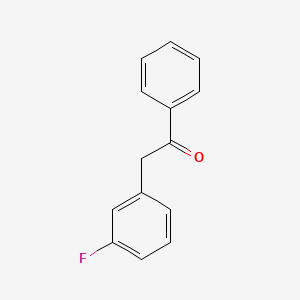 molecular formula C14H11FO B1302159 2-(3-氟苯基)-1-苯基乙酮 CAS No. 347-90-0