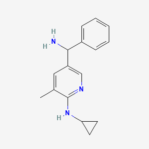 5-(Amino(phenyl)methyl)-N-cyclopropyl-3-methylpyridin-2-amine