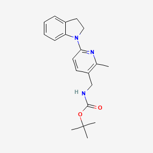 tert-Butyl ((6-(indolin-1-yl)-2-methylpyridin-3-yl)methyl)carbamate