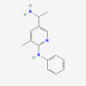 5-(1-Aminoethyl)-3-methyl-N-phenylpyridin-2-amine