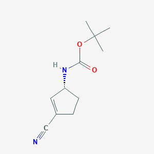 tert-Butyl(R)-(3-cyanocyclopent-2-en-1-yl)carbamate