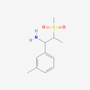 2-(Methylsulfonyl)-1-(m-tolyl)propan-1-amine