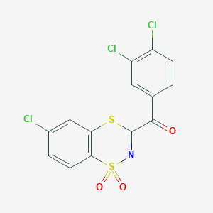 (6-Chloro-1,1-dioxidobenzo[e][1,4,2]dithiazin-3-yl)(3,4-dichlorophenyl)methanone