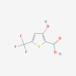 molecular formula C6H3F3O3S B1302189 3-Hydroxy-5-(trifluoromethyl)thiophene-2-carboxylic acid CAS No. 217959-85-8