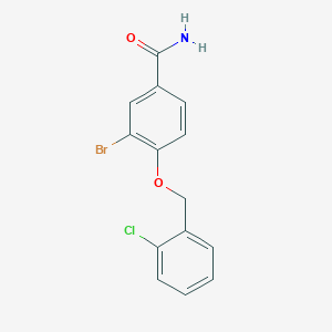 3-Bromo-4-((2-chlorobenzyl)oxy)benzamide