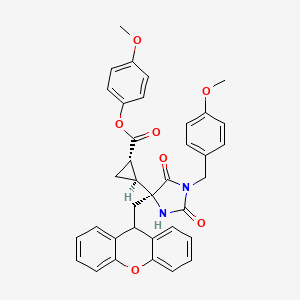 (4-methoxyphenyl) (1S,2S)-2-[(4S)-1-[(4-methoxyphenyl)methyl]-2,5-dioxo-4-(9H-xanthen-9-ylmethyl)imidazolidin-4-yl]cyclopropane-1-carboxylate