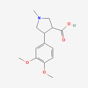 4-(3,4-Dimethoxyphenyl)-1-methylpyrrolidine-3-carboxylic acid