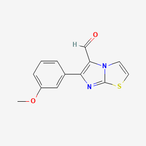 molecular formula C13H10N2O2S B1302220 6-(3-Methoxyphenyl)imidazo[2,1-b][1,3]thiazole-5-carbaldehyde CAS No. 439094-67-4