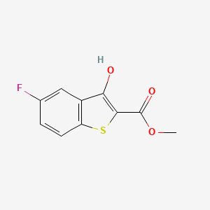 molecular formula C10H7FO3S B13022206 Methyl 5-fluoro-3-hydroxybenzo[b]thiophene-2-carboxylate 