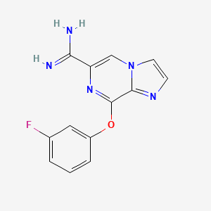 8-(3-Fluorophenoxy)imidazo[1,2-a]pyrazine-6-carboximidamide