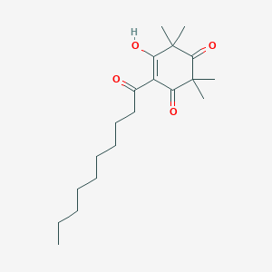 4-Decanoyl-5-hydroxy-2,2,6,6-tetramethylcyclohex-4-ene-1,3-dione