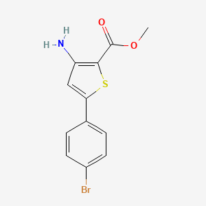 molecular formula C12H10BrNO2S B1302229 3-氨基-5-(4-溴苯基)噻吩-2-甲酸甲酯 CAS No. 91076-95-8