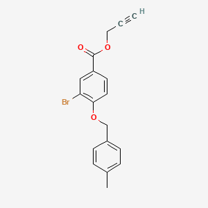 Prop-2-yn-1-yl 3-bromo-4-((4-methylbenzyl)oxy)benzoate