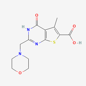 5-Methyl-2-(morpholin-4-ylmethyl)-4-oxo-3,4-dihydrothieno[2,3-d]pyrimidine-6-carboxylic acid