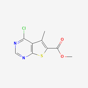 molecular formula C9H7ClN2O2S B1302236 Methyl 4-chloro-5-methyl-thieno[2,3-d]pyrimidine-6-carboxylate CAS No. 832113-96-9