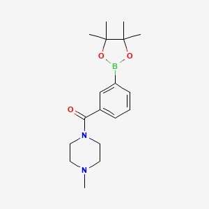 molecular formula C18H27BN2O3 B1302247 (4-Methylpiperazin-1-yl)(3-(4,4,5,5-tetramethyl-1,3,2-dioxaborolan-2-yl)phenyl)methanone CAS No. 883738-38-3