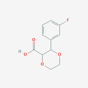 3-(3-Fluorophenyl)-1,4-dioxane-2-carboxylic acid