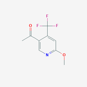 1-(6-Methoxy-4-(trifluoromethyl)pyridin-3-yl)ethanone