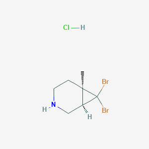 (1R,6R)-7,7-Dibromo-6-methyl-3-azabicyclo[4.1.0]heptane hydrochloride