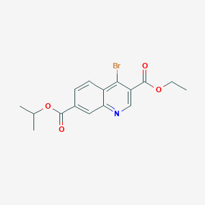 3-Ethyl 7-isopropyl 4-bromoquinoline-3,7-dicarboxylate