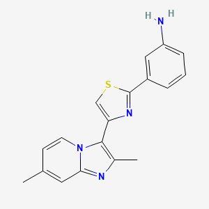 3-(4-(2,7-Dimethylimidazo[1,2-a]pyridin-3-yl)thiazol-2-yl)aniline