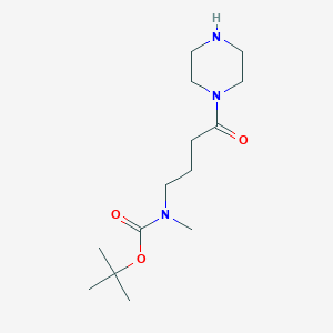 tert-butyl N-methyl-N-[4-oxo-4-(piperazin-1-yl)butyl]carbamate