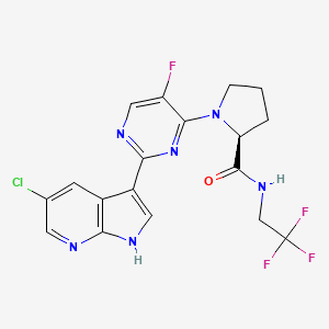 (S)-1-(2-(5-Chloro-1H-pyrrolo[2,3-B]pyridin-3-YL)-5-fluoropyrimidin-4-YL)-N-(2,2,2-trifluoroethyl)pyrrolidine-2-carboxamide