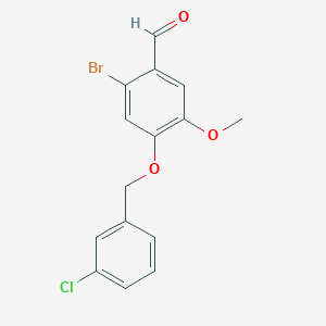 2-Bromo-4-((3-chlorobenzyl)oxy)-5-methoxybenzaldehyde