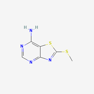 Thiazolo[4,5-d]pyrimidin-7-amine, 2-(methylthio)-