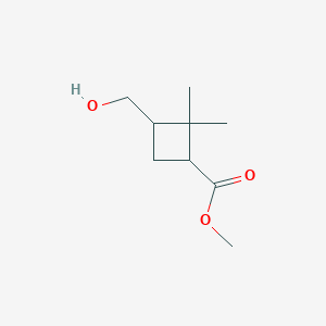 Methyl 3-(hydroxymethyl)-2,2-dimethylcyclobutane-1-carboxylate