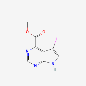 methyl 5-iodo-7H-pyrrolo[2,3-d]pyrimidine-4-carboxylate