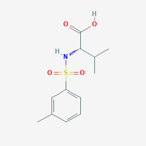 molecular formula C12H17NO4S B13022983 Valine, N-[(3-methylphenyl)sulfonyl]- 