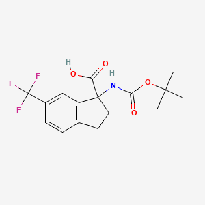 1-((Tert-butoxycarbonyl)amino)-6-(trifluoromethyl)-2,3-dihydro-1H-indene-1-carboxylic acid