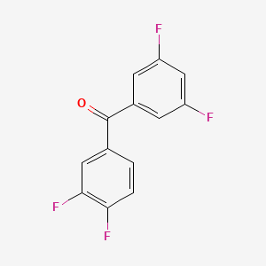 molecular formula C13H6F4O B1302300 3,3',4,5'-Tetrafluorobenzophenone CAS No. 844885-15-0