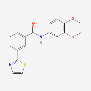 N-(2,3-Dihydrobenzo[b][1,4]dioxin-6-yl)-3-(thiazol-2-yl)benzamide