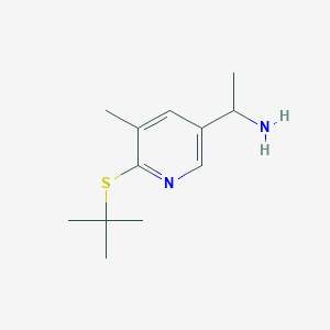 1-(6-(tert-Butylthio)-5-methylpyridin-3-yl)ethanamine