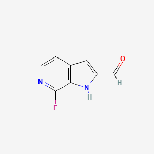 7-fluoro-1H-pyrrolo[2,3-c]pyridine-2-carbaldehyde