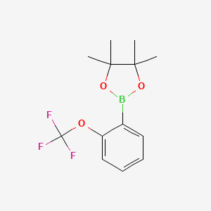molecular formula C13H16BF3O3 B1302310 4,4,5,5-Tetramethyl-2-(2-(trifluoromethoxy)phenyl)-1,3,2-dioxaborolane CAS No. 832114-04-2