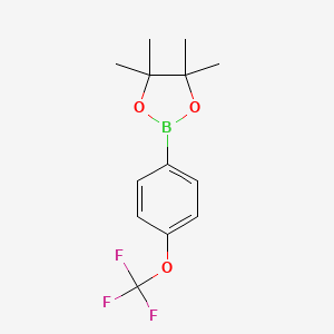 molecular formula C13H16BF3O3 B1302312 4,4,5,5-Tetramethyl-2-(4-(trifluoromethoxy)phenyl)-1,3,2-dioxaborolane CAS No. 474709-28-9