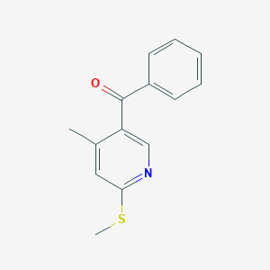 (4-Methyl-6-(methylthio)pyridin-3-yl)(phenyl)methanone