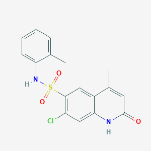 7-Chloro-4-methyl-2-oxo-N-(o-tolyl)-1,2-dihydroquinoline-6-sulfonamide