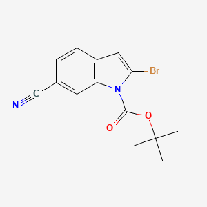 tert-butyl2-bromo-6-cyano-1H-indole-1-carboxylate