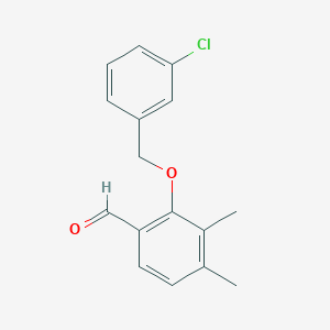 2-((3-Chlorobenzyl)oxy)-3,4-dimethylbenzaldehyde