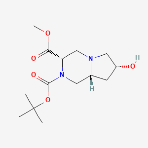 2-tert-Butyl 3-methyl(3S,7R,8aR)-7-hydroxyhexahydropyrrolo[1,2-a]pyrazine-2,3(1H)-dicarboxylate