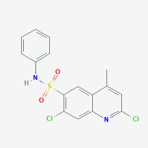 2,7-Dichloro-4-methyl-N-phenylquinoline-6-sulfonamide